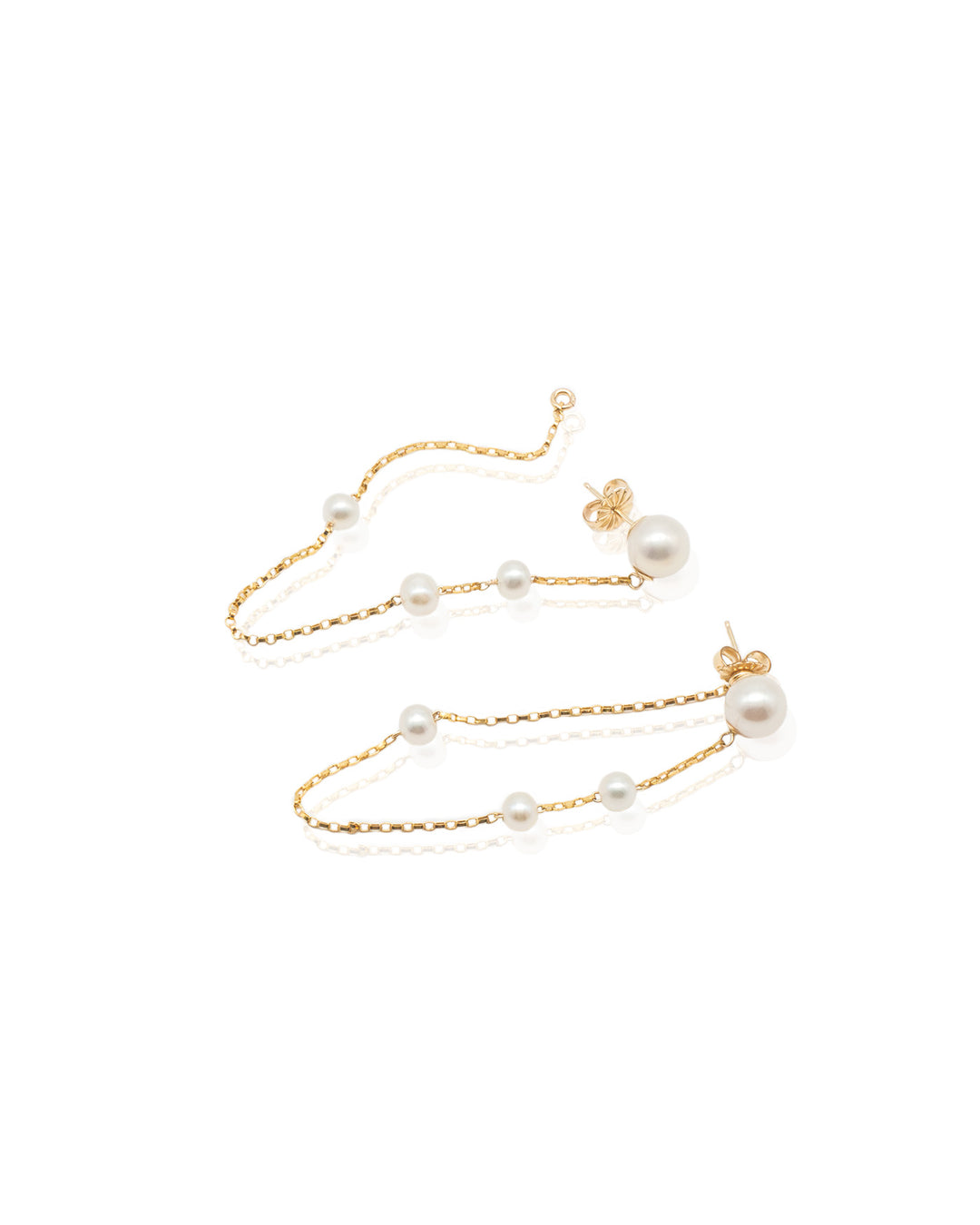 Celine Pearl Chain Earrings - SimplyO