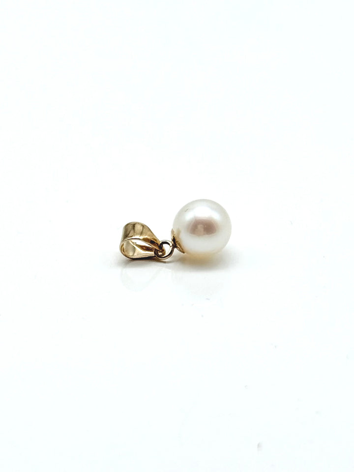 Produktbild Akoya Perlenanhänger  (6-6,5 mm) mit Anhängeröse aus 14k Gelbgold