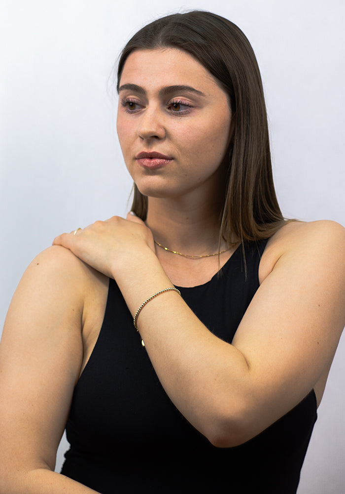 Kugelarmband Gold 4 mm - SimplyO